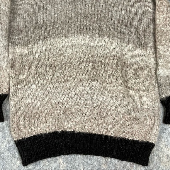 One of A Kind Bolivian Handmade 100% Alpaca Wool Grandpacore Cardigan Sweater  L - Picture 12 of 16